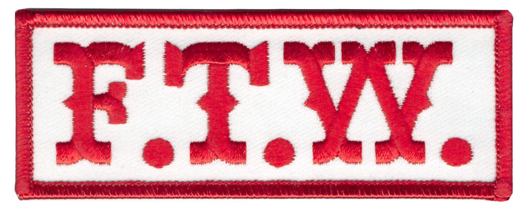 Red FTW F*ck the World Biker Punk Emo Jacket Patch - Titan One
