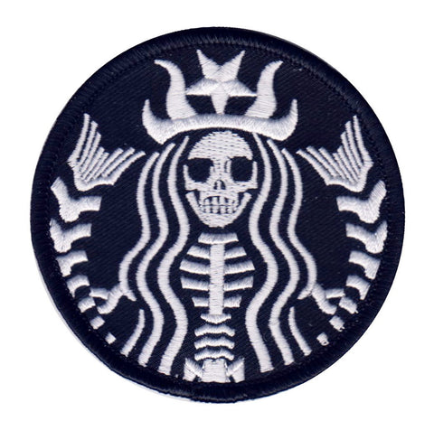 Dead Barista Mermaid Rockabilly Zombie Tattoo Goth Punk Patch - Titan One