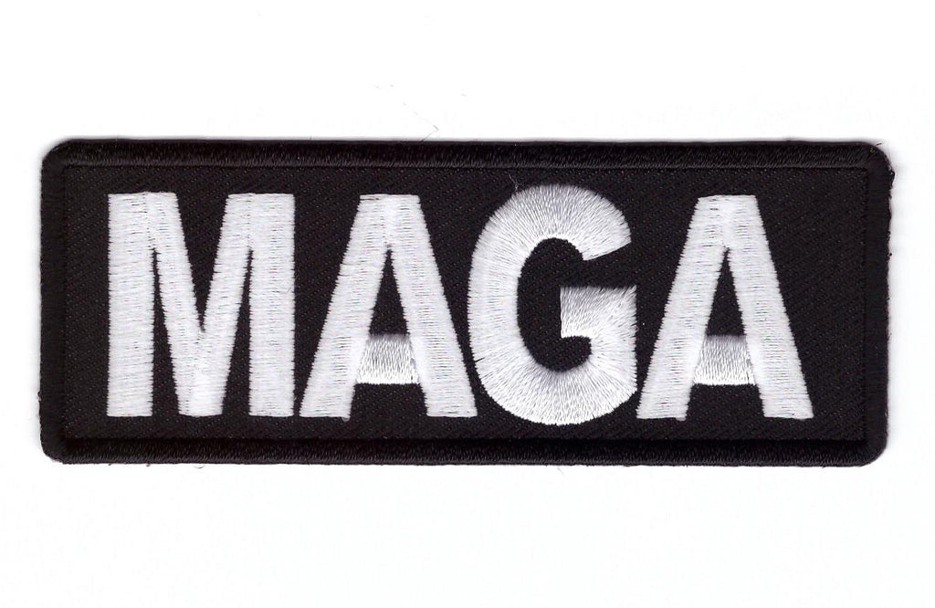 Black MAGA Make America Great Again Jacket Biker Patch