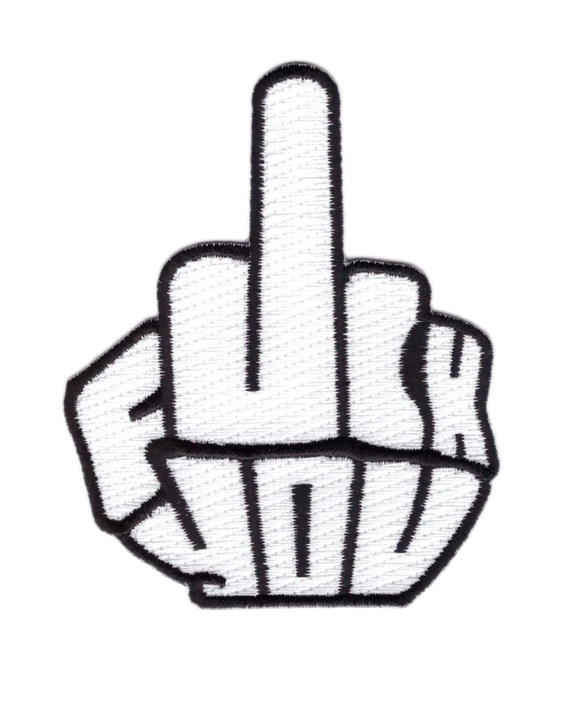 F*ck you Finger Jacket Bag Biker Antisocial Iron on Patch