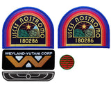 USCSS Nostromo Crew Costume Cosplay Patches and Crew Die Cast Pin - Titan One