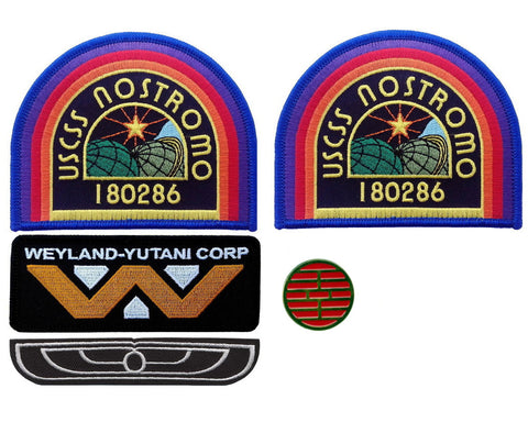 USCSS Nostromo Crew Costume Cosplay Patches and Crew Die Cast Pin - Titan One