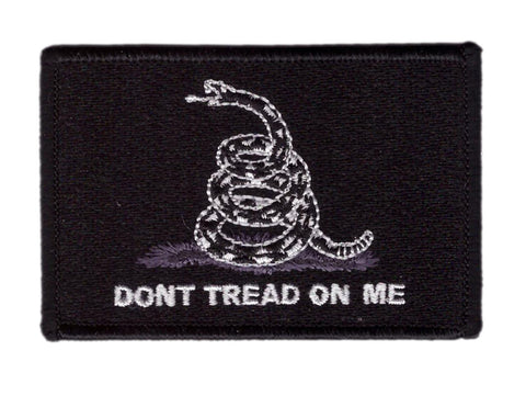 BLACK Gadsden Don't Tread On Me Tactical Patch